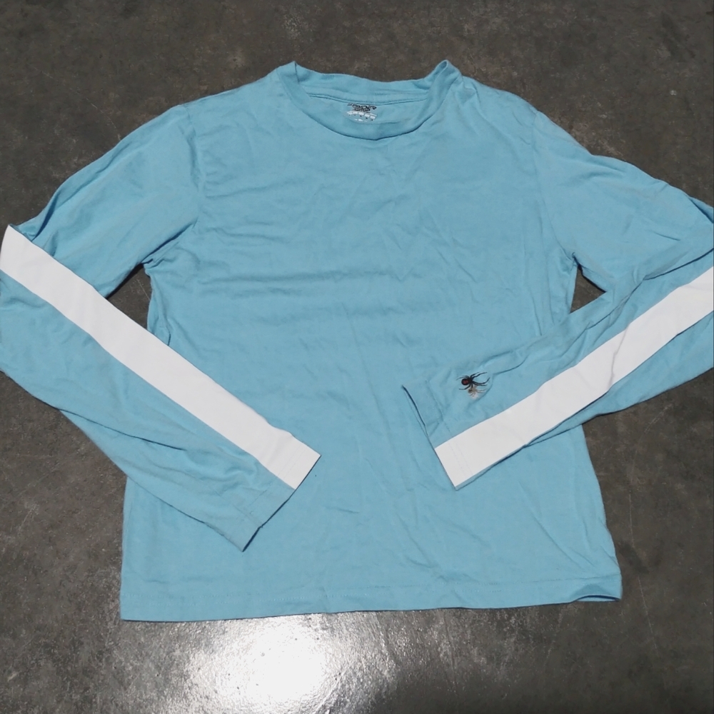 Spyder long sleeve blue shirt, womens 8